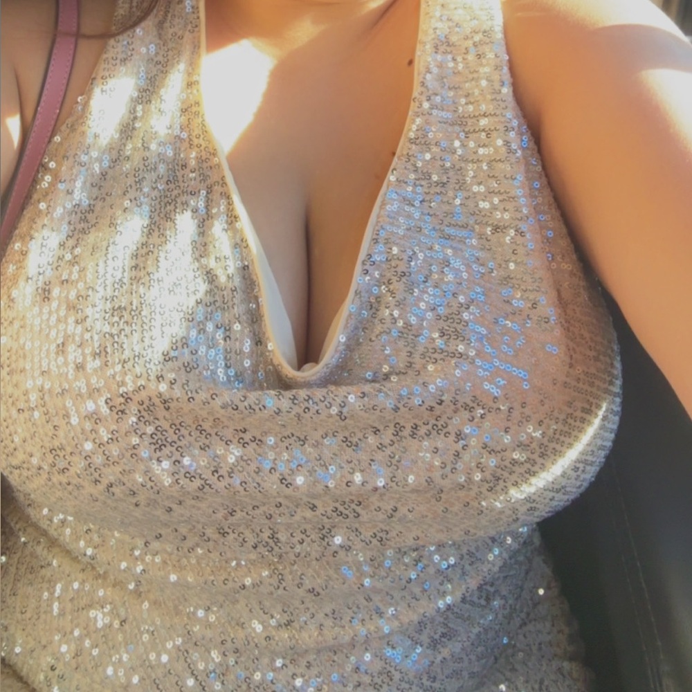 Lovers + Friends Sparkling Silver Mini Dress - Picture 8 of 8